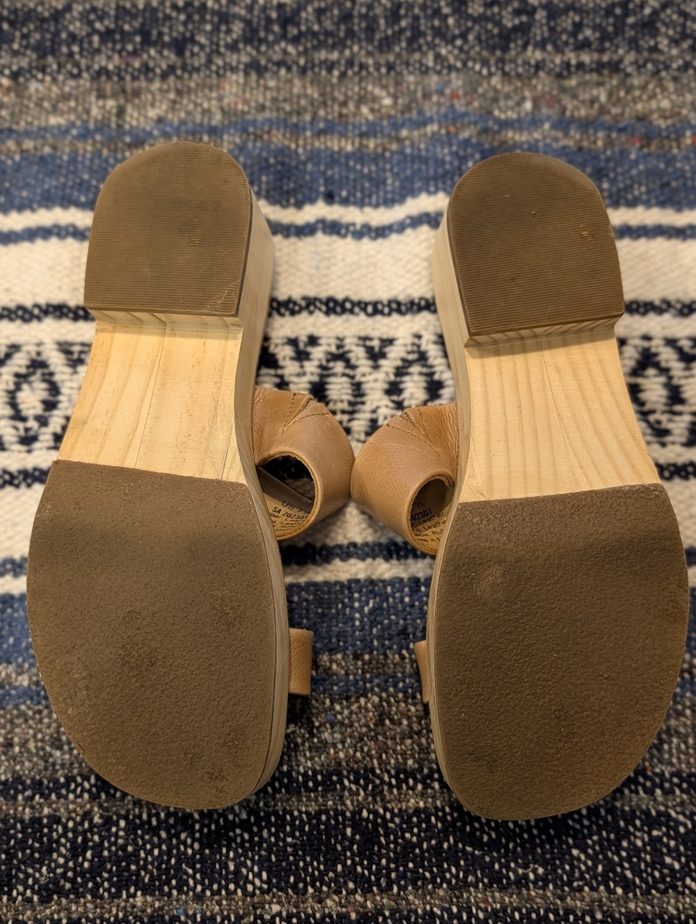 Nisolo All Day Ellie Clogs – Tan Leather Platform Sandals – Size 7.5 - Picture 11 of 11